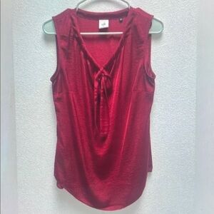 Elegant Red Sleeveless Top